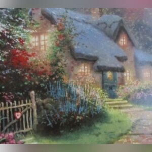 Thomas Kinkade Collector Plate – Rose Garden Cottage